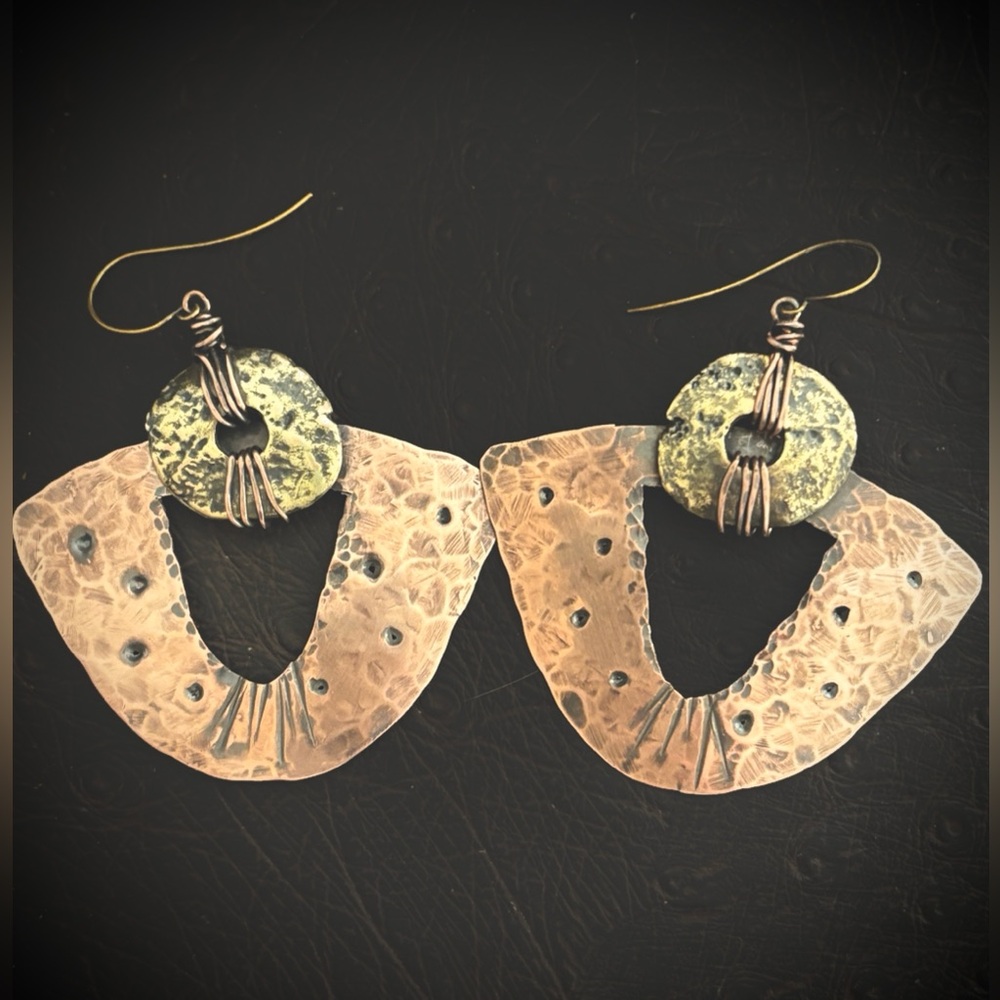 Copper and Brass Earrings
